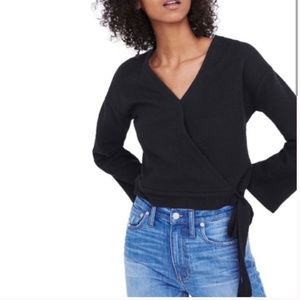 Madewell Bell Sleeve Faux Wrap Top
